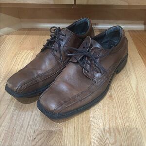 Dockers Brown Leather square toe Oxford Men's Dress Shoes 9